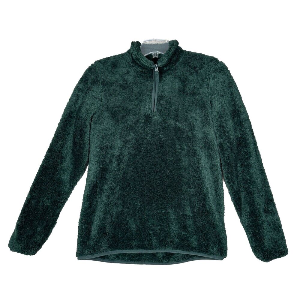 Mountain Warehouse Jacket Womens 8 Green Teddy Half Zip Fleece Outdoors Hiking